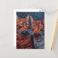 Two Ginger Kitties Postcard