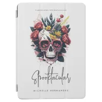 Floral Skull Family Name Halloween iPad Air Cover