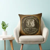 Vintage 35th Anniversary ID195 Throw Pillow