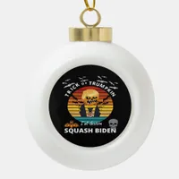 Halloween Trick Or Trumpkin Horror Costume Classic Ceramic Ball Christmas Ornament