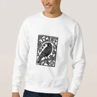 Retro F Caw F Crow Funny Saying Meme Design Sweatshirt
