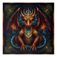 Multi Colored rainbow Dragon  Acrylic Print