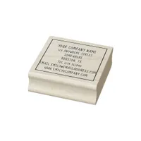 Informal Company Return Name and Address Square Rubber Stamp