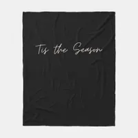 Neon Tis The Season Sign Fleece Blanket
