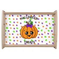 Halloween Treats, Purple, Lime Green and Orange  Serving Tray