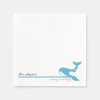  Whimsical Mother & Baby Whale Napkins