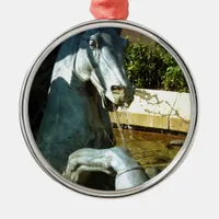 Neptune's Horse, Plaza Fountain Detail 2 Metal Ornament