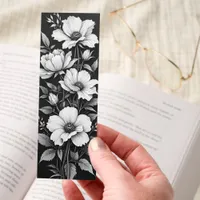 Pencil Sketch Style Floral Botanical Two-sided Bookmarks