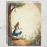 Alice and the Key Tree Scrapbook Paper