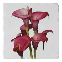 Elegant Purple Calla Lilies Trivet