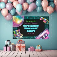 90s Neon Disco Birthday Banner