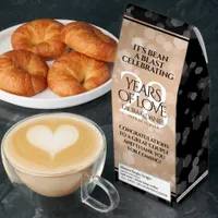 Elegant 28th Linen Wedding Anniversary Celebration Roasted Coffee