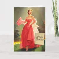 The Woman in a Pink Ballgown, Birthday Card