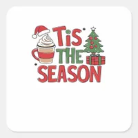 Tis The Season Holiday Cheer Christmas  Square Sticker
