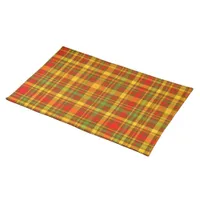 Rustic Warm Brown Plaid Color Cloth Placemat