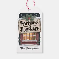 Rustic "Happiness is Homemade" Christmas Gift Tags