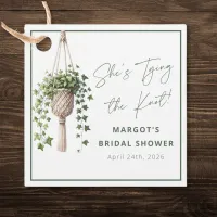 Boho Chic Botanical "Tie the Knot" Bridal Shower Favor Tags