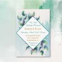 Watercolor Eucalyptus Botanical Greenery Wedding Invitation