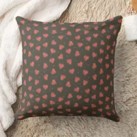 Hearts and Dots Throw Pillow