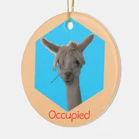 Ornament - Llama Occupied hanger