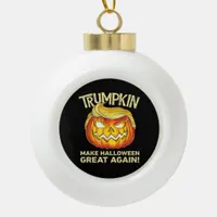 Trumpkin Make Halloween Great Again Men Funny Clas Ceramic Ball Christmas Ornament