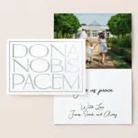 Dona Nobis Pacem Elegant Give Us Peace Foil Card