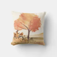 Autumn Dreams Personalized Girl's  Throw Pillow