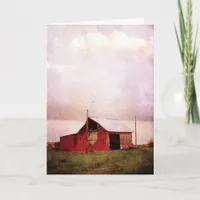 The Red Barn at Sunset, Birthday Card