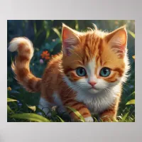 *~* Kitty AP68 5:4 Feline Kitten Cat Ready Poster