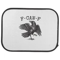 F-Caw-F Crow Pun Funny Bird Cawing Grunge Retro Cl Car Floor Mat