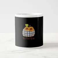 It’s Fall Y’all Pumpkin Plaid Design Halloween Fun Giant Coffee Mug
