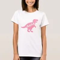 Dinosaur Mama Typography T-Shirt