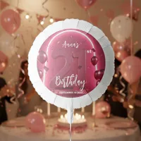 Glam Deep Neon Pink Confetti Arch 21st Birthday Balloon