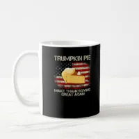 Vintage Usa Flag Trumpkin Pie Make Thanksgiving Gr Coffee Mug