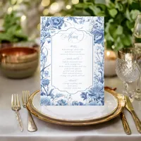 Chinoiserie Tree Motif and Floral Border ID1094 Menu