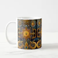 Aztec Stellar Symmetry: Cosmic Pattern Coffee Mug