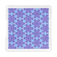 A Purple and Blue Tie Dye Pattern Acrylic Tray