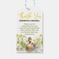 Adorable Watercolor Duck Baby Boy Shower Gift Tags