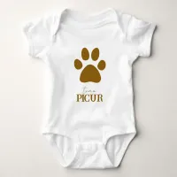 Personalized Paw Baby Bodysuit