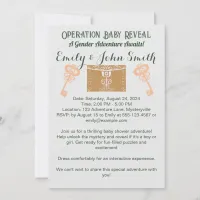 Escape Room Gender Reveal Baby Shower  Invitation