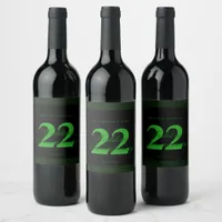 22nd Wedding Anniversary Custom Wine Label