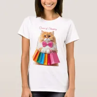 Queen of Shopping Cat T-Shirt