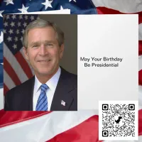 President George W Bush Official Portrait Birthday Card