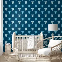 Sweet Baby Boy Blue Fashion Dark Blue Nursery Wallpaper