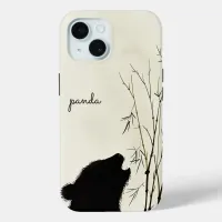 Panda Silhouette iPhone 15 Case