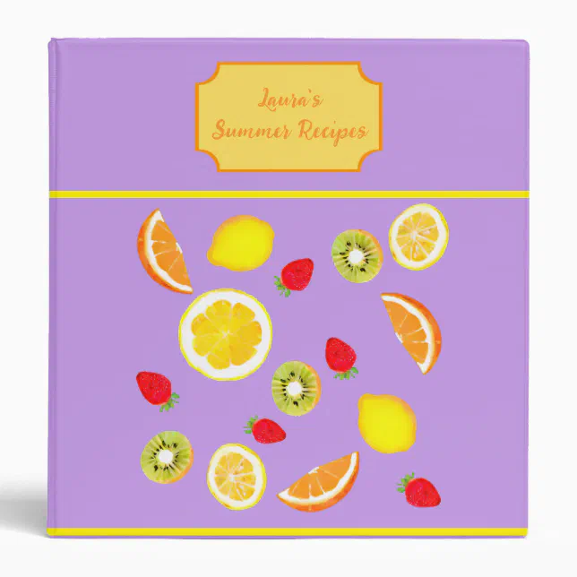 The Summer cooking binder - colorful summer fruits