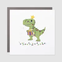 Let's Get Lit Christmas Classic Car Magnet