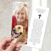 In Loving Memory Photo Cross Funeral Bookmarks
