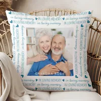 In Loving Memory Keepsake Photo Throw Pillow