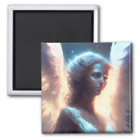 Mystical Blue Eyed Angel Magnet